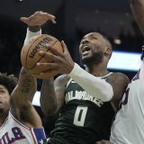 Damian Lillard a mené les Bucks à la victoire. KEYSTONE/AP/Morry Gash